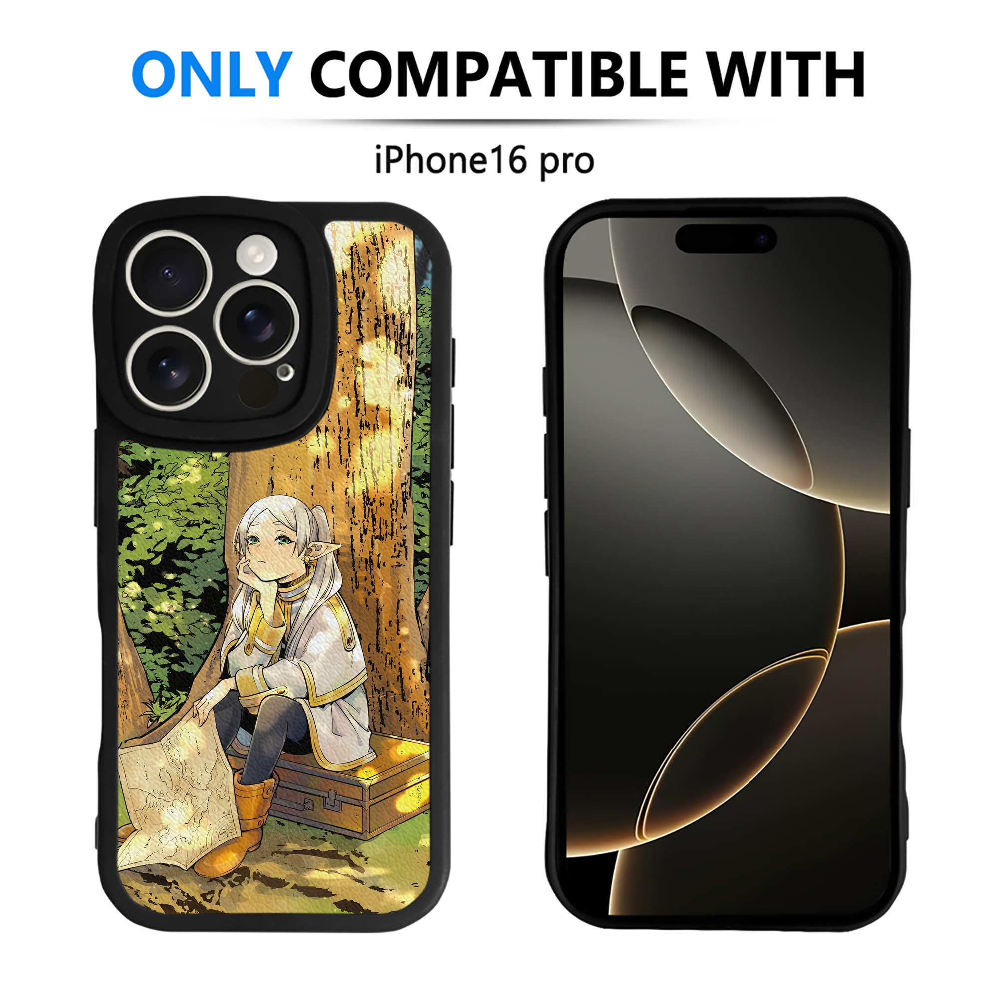（画像用） 葬送のフリーレン Frieren 【iPhone 16シリーズ対応】シリコンスマホケース（レザー調） 材質：シリコン
